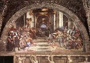 RAFFAELLO Sanzio The Expulsion of Heliodorus from the Temple oil